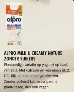 Albert Heijn ALPRO MILD & CREAMY NATURE ZONDER SUIKERS aanbieding