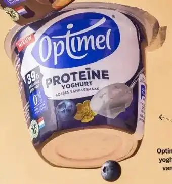 Albert Heijn Optimel Proteïne yoghurt bosbes vanillesmaak aanbieding