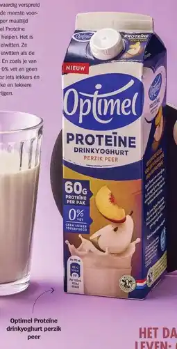 Albert Heijn Optimel Proteïne drinkyoghurt perzik peer aanbieding