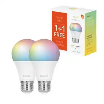 Praxis Hombli ledlamp Smart Bulb RGB + CCT 9W E27 set van 2 aanbieding