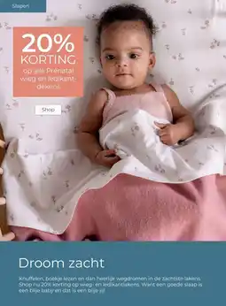 Prenatal 20% KORTING op alle Prénatal wieg en ledikant- dekens aanbieding