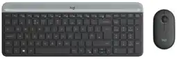 Coolblue Logitech MK470 Slim Draadloos Toetsenbord en Muis Grijs QWERTY aanbieding
