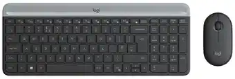 Coolblue Logitech MK470 Slim Draadloos Toetsenbord en Muis Grijs QWERTY aanbieding