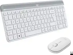 Coolblue Logitech MK470 Slim Draadloos Toetsenbord en Muis Wit QWERTY aanbieding