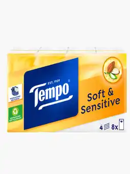 Flink Tempo Plus Zakdoekjes 4-laags 8x9st aanbieding