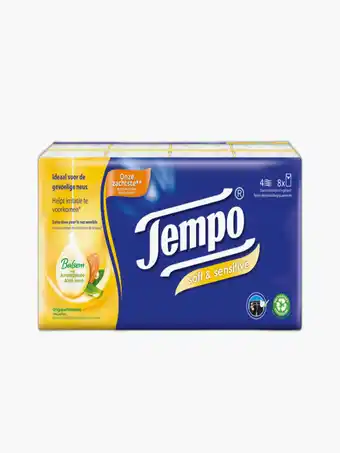 Flink Tempo Plus Zakdoekjes 4-laags 8x9st aanbieding