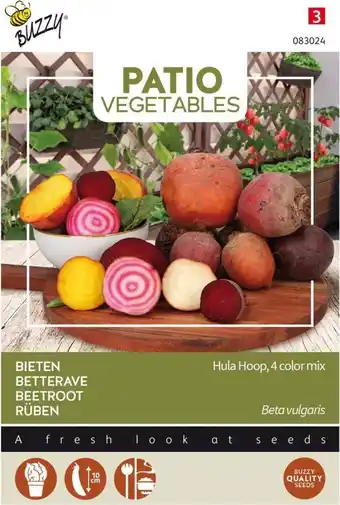 Welkoop Buzzy Patio Veggies Bieten Hula Hoop - Groentezaden - 2 gram aanbieding