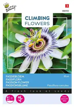 Welkoop Buzzy Climbing Flowers Passiebloem Blauw - Bloemzaden - 1 g aanbieding