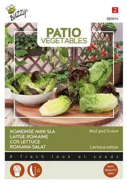 Welkoop Buzzy Patio Veggies Romeinse Mini-sla (gemengd) - Groentezaden aanbieding