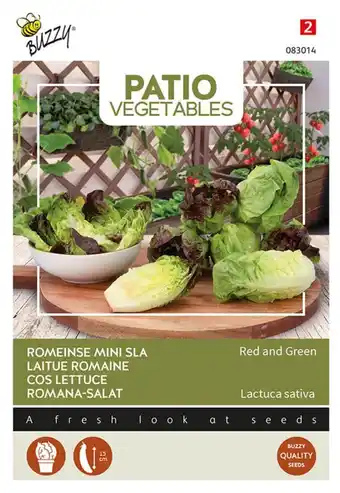 Welkoop Buzzy Patio Veggies Romeinse Mini-sla (gemengd) - Groentezaden aanbieding