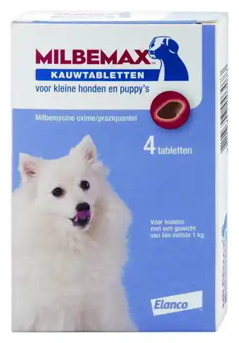 Welkoop Milbemax Kauwtablet Hond - Wormenmiddel - 1 -5kg - 4 stuks aanbieding