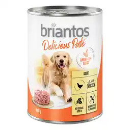 Zooplus 24x400g Briantos Delicious Paté Kip Honden Droogvoer aanbieding