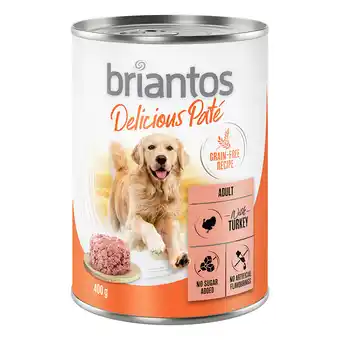 Zooplus 24x400g Briantos Delicious Paté Kalkoen Honden Droogvoer aanbieding