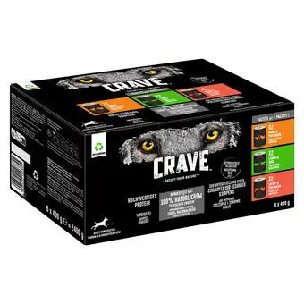 Zooplus 33% Korting! CRAVE Adult Dog natvoer - Hondenvoer Mix (3 Soorten) (6 x 400g) aanbieding