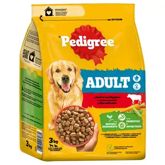 Zooplus 20% Korting! Pedigree droogvoer 1,4 kg / 3 kg / 7 kg / 12 kg - Adult met Rund & Groenten 3 kg aanbieding