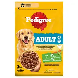 Zooplus 20% Korting! Pedigree droogvoer 1,4 kg / 3 kg / 7 kg / 12 kg - Adult met Gevogelte & Groenten 3 kg aanbieding