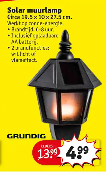 Kruidvat GRUNDIG Solar muurlamp Circa aanbieding