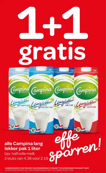 Spar Campina lang lekker aanbieding