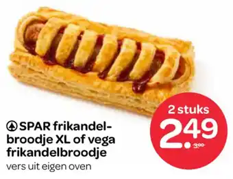 Spar Spar frikandelbroodje XL of vega frikandelbroodje aanbieding