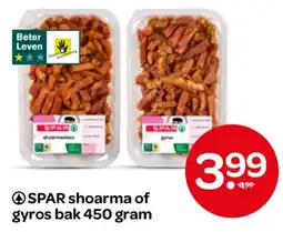 Spar Spar shoarma of gyros aanbieding