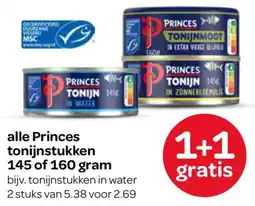 Spar Princes tonijnstukken aanbieding