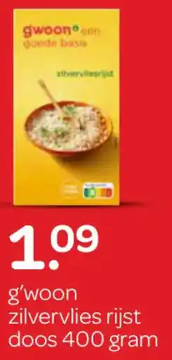 Spar G'woon zilvervlies rijst aanbieding