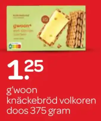 Spar G'woon knäckebröd volkoren aanbieding