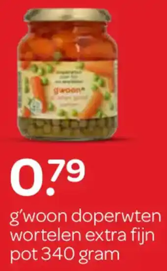 Spar G'woon doperwten wortelen extra fijn aanbieding