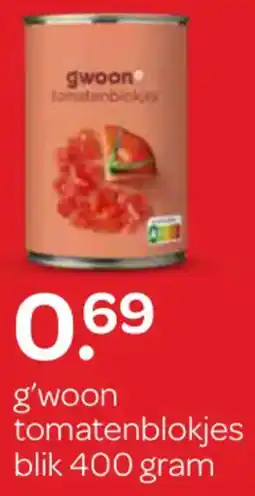 Spar G'woon tomatenblokjes aanbieding