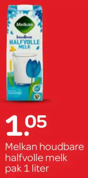 Spar Melkan houdbare halfvolle melk aanbieding