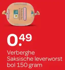 Spar Verberghe saksische leverworst aanbieding