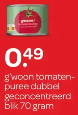 Spar G'woon tomatenpuree dubbel geconcentreerd aanbieding