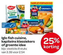 Spar Iglo fish cuisine, kapiteins klassiekers of groente idee aanbieding