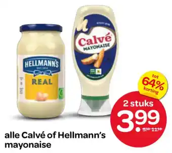 Spar Calvé of Hellmann's mayonaise aanbieding