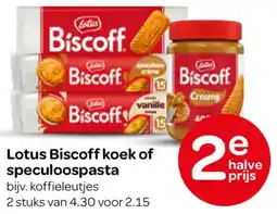 Spar Lotus Biscoff koek of speculoospasta aanbieding