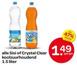 Spar Sisi of Crystal Clear koolzuurhoudend aanbieding