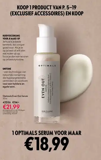 Oriflame Optimals Even Out Serum aanbieding