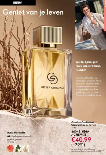 Oriflame Giordani Gold Mister Giordani Eau de Parfum aanbieding