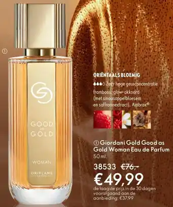 Oriflame Giordani Gold Good as Gold Woman Eau de Parfum aanbieding