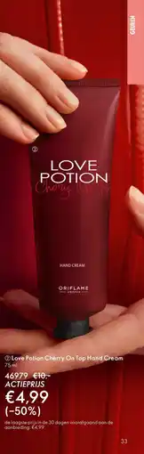 Oriflame Love Potion Cherry On Top Hand Cream aanbieding