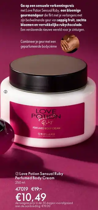 Oriflame Love Potion Sensual Ruby Perfumed Body Cream aanbieding