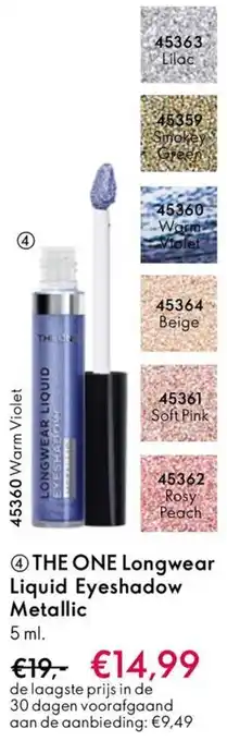 Oriflame The One Longwear Liquid Eyeshadow Metallic aanbieding