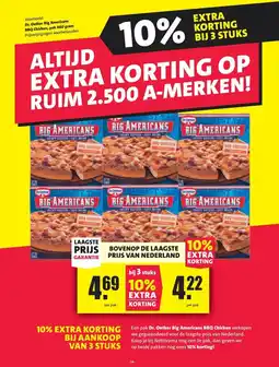 Nettorama Dr. Oetker Big Americans BBQ Chicken, pak 460 gram aanbieding