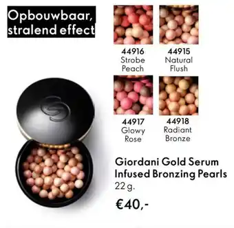 Oriflame Giordani Gold Serum Infused Bronzing Pearls aanbieding