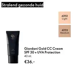 Oriflame Giordani Gold CC Cream SPF 30+ UVA Protection aanbieding