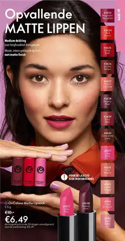 Oriflame OnColour Matte Lipstick aanbieding