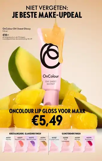 Oriflame On Colour Oh! Sweet Glossy aanbieding