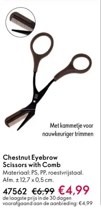 Oriflame Chestnut Eyebrow Scissors with Comb aanbieding