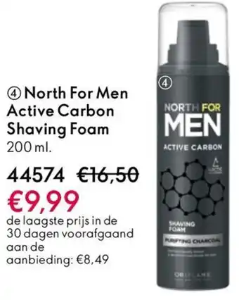 Oriflame North For Men Active Carbon Shaving Foam aanbieding