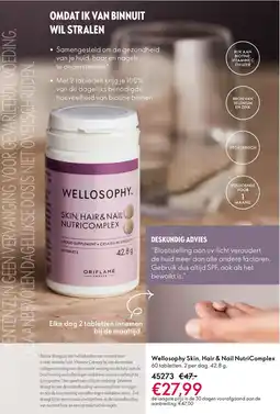 Oriflame Wellosophy Skin, Hair & Nail NutriComplex aanbieding